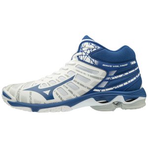 Dámské Volejbalové Boty Mizuno Wave Voltage Mid Bílé/Blankyt